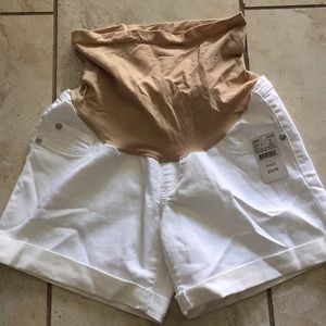 Maternity denim shorts